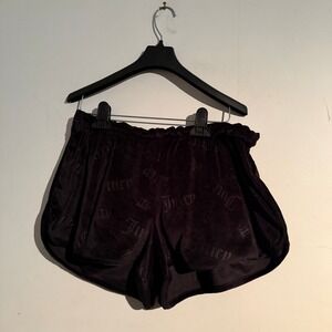 Juicy couture Large Velour Sleep Shorts Black Soft Y2K Loungewear